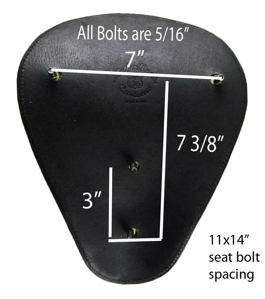 11x14" Copper Black Alligator Spring Solo Seat Chopper Bobber Harley Sportster