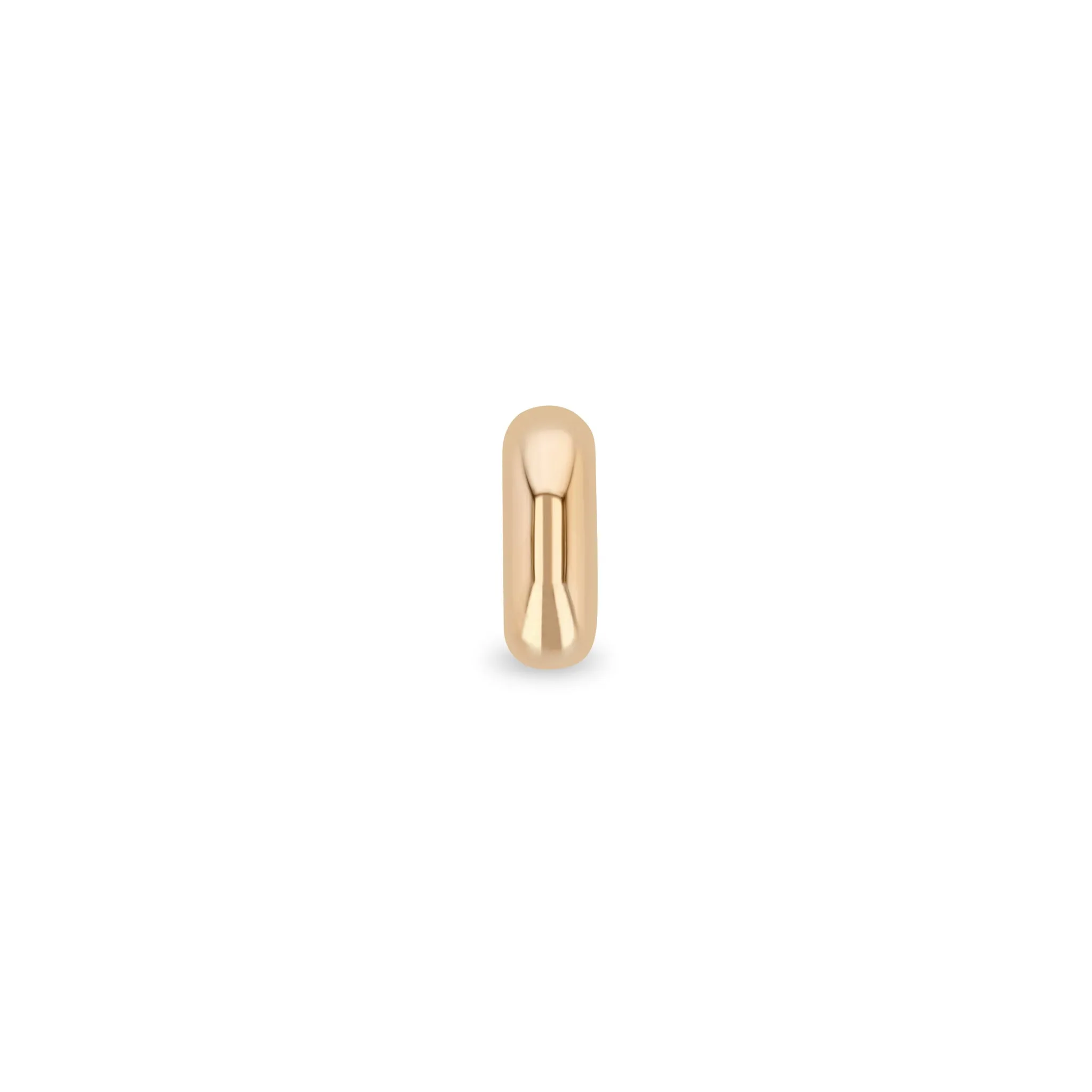 14k Gold Half Round Slide Bead Charm