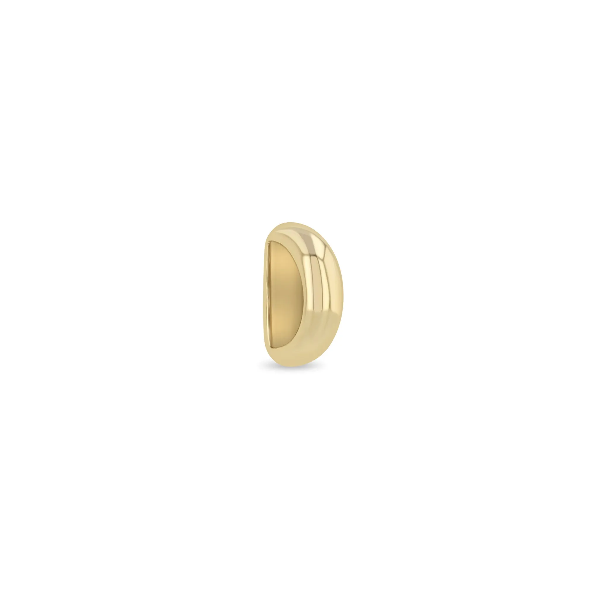 14k Gold Half Round Slide Bead Charm