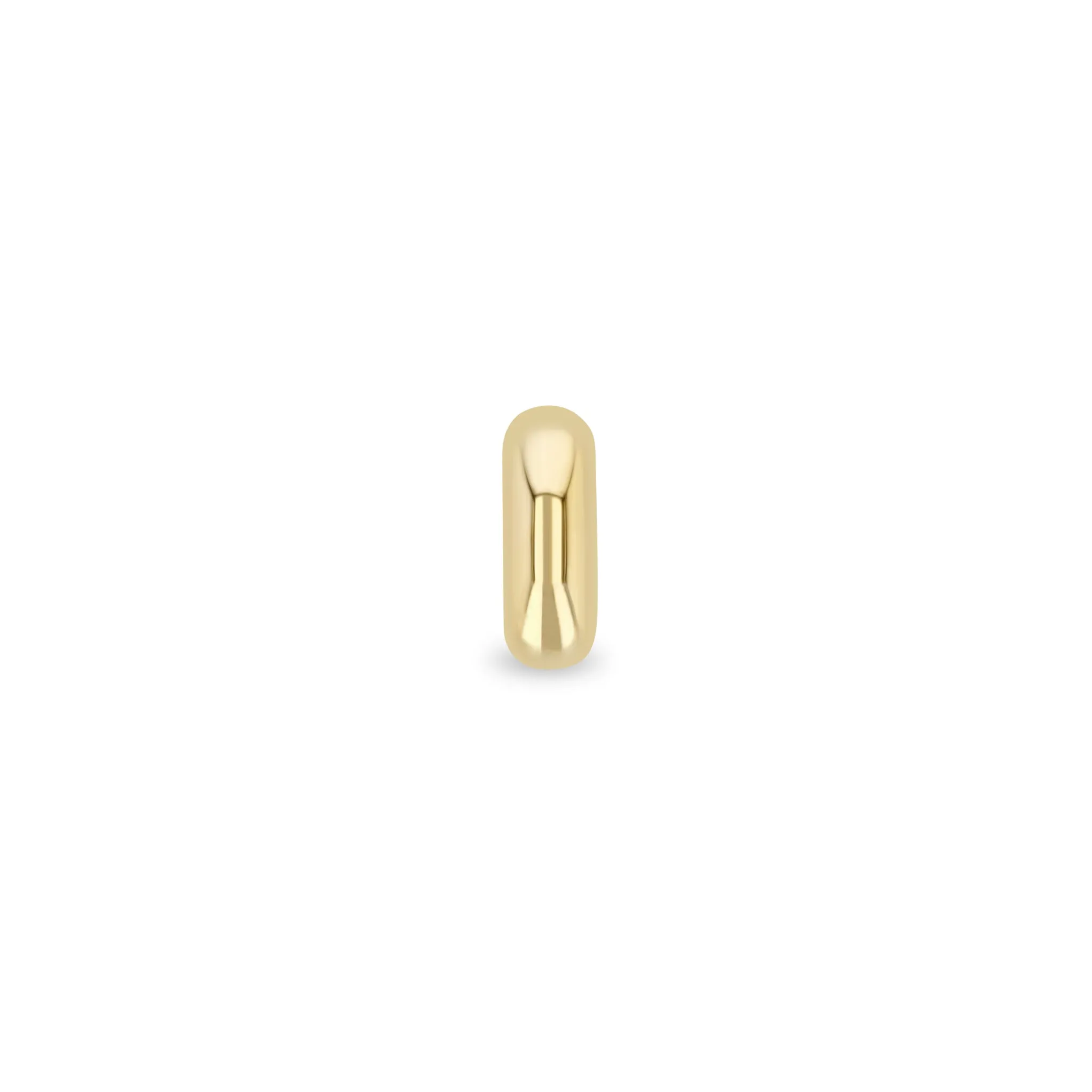 14k Gold Half Round Slide Bead Charm
