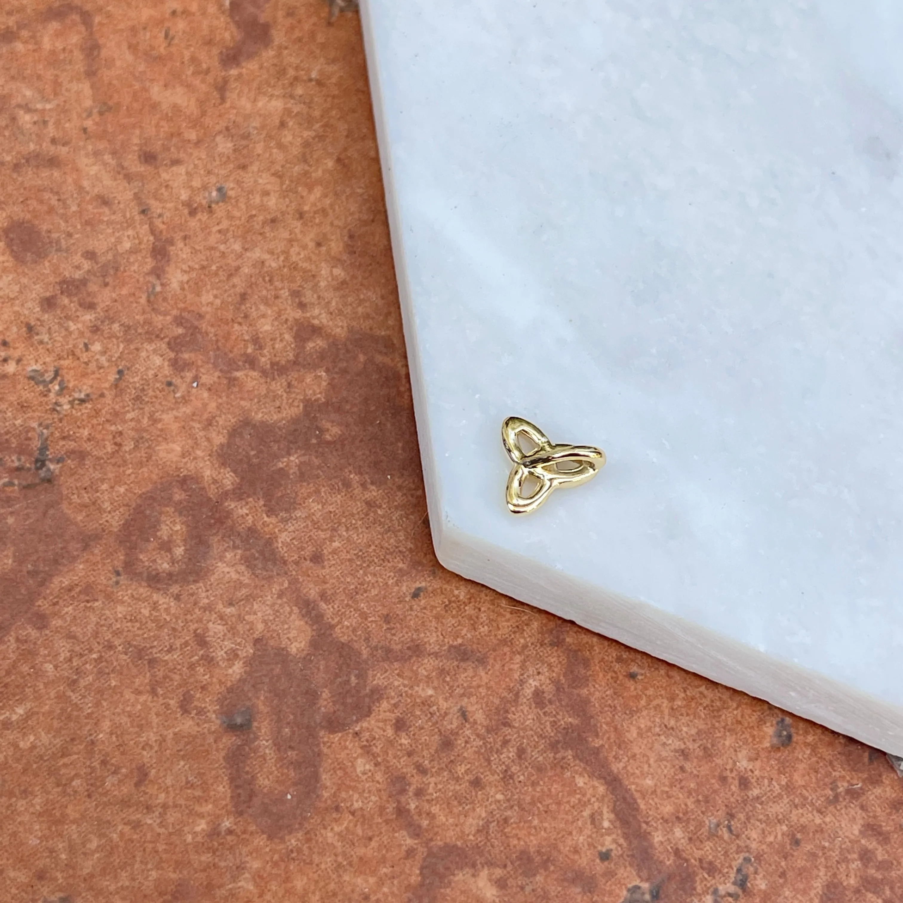 14KT Yellow Gold Celtic Trinity Knot Pendant Slide 10mm