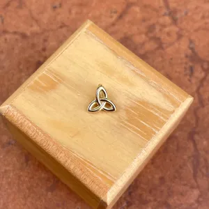 14KT Yellow Gold Celtic Trinity Knot Pendant Slide 10mm