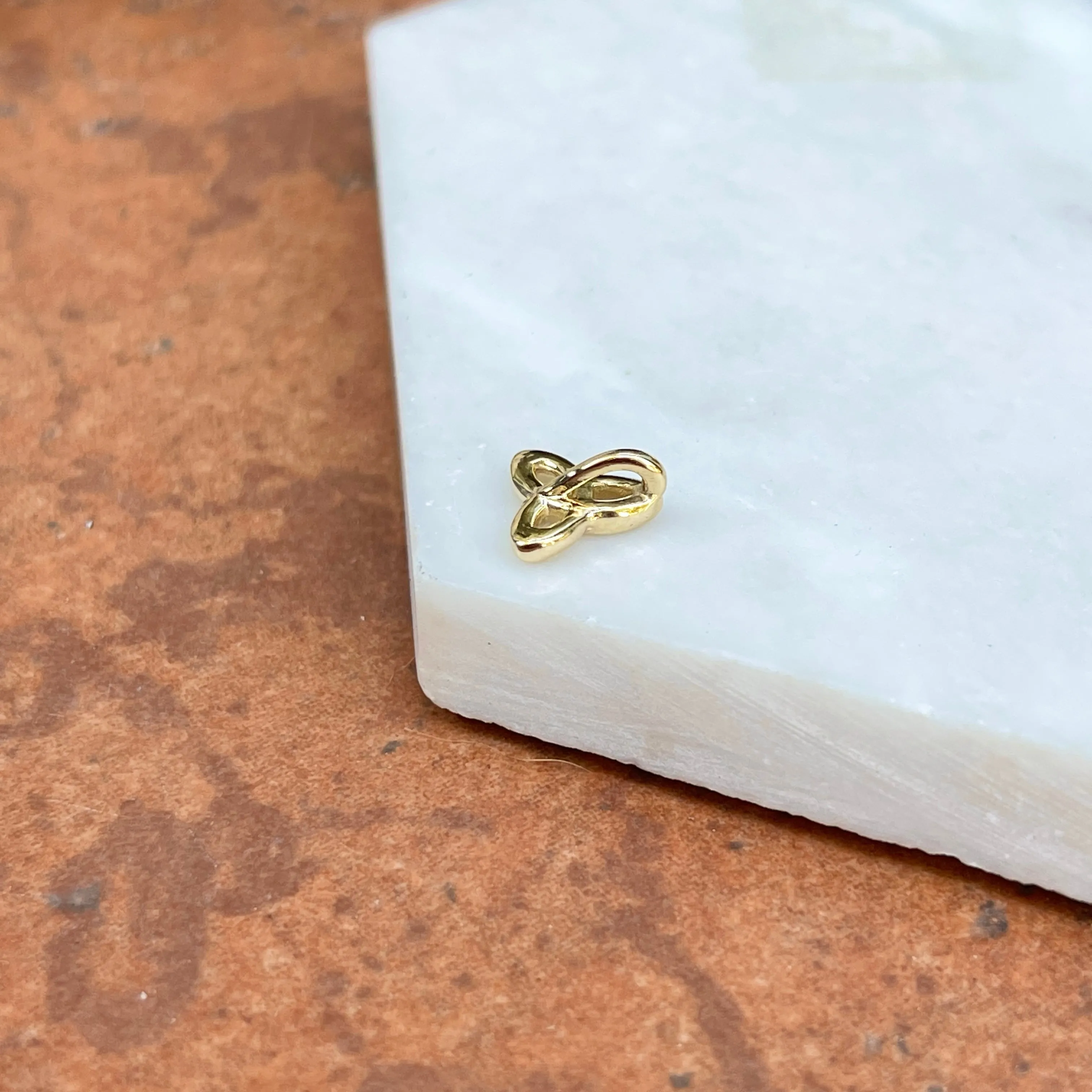14KT Yellow Gold Celtic Trinity Knot Pendant Slide 10mm
