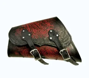 1982-2022 Saddle Bag Sportster Harley Ant Red Tooled Embossed Fits All Models