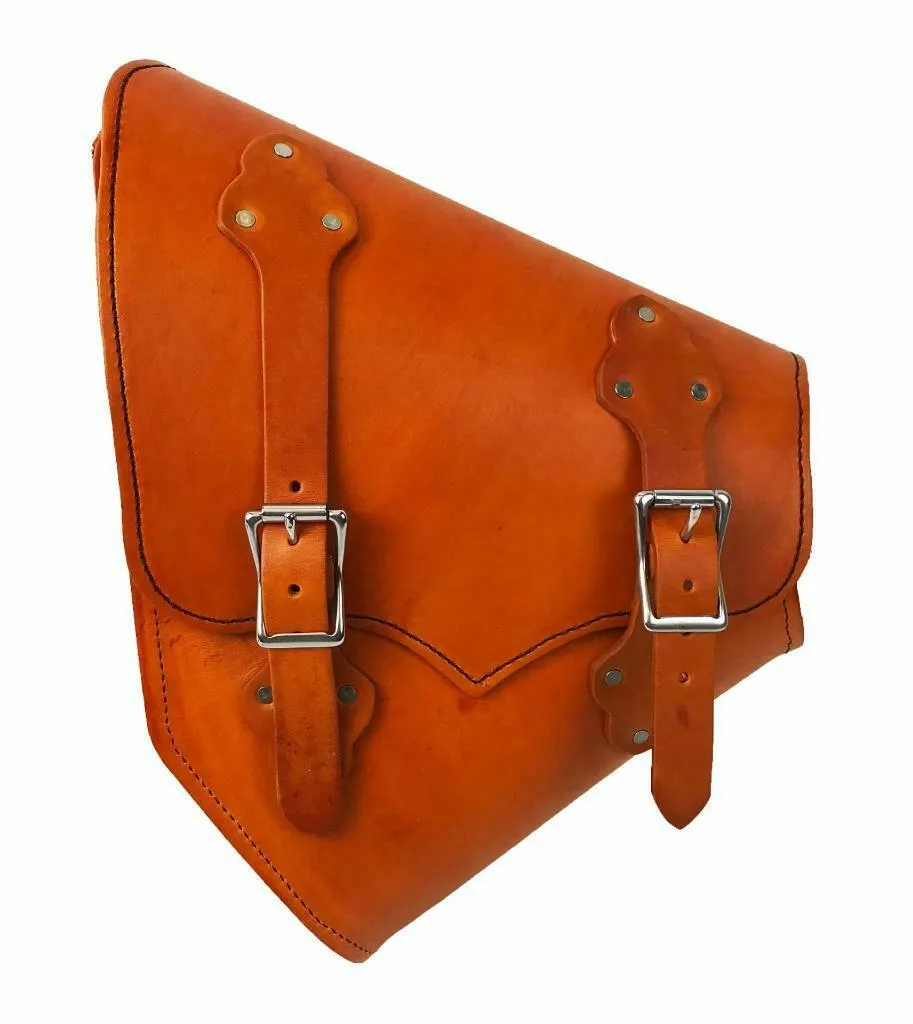 2000-2025 Harley Softail And Hardtail Saddle Bag Chopper Tan Leather MRC