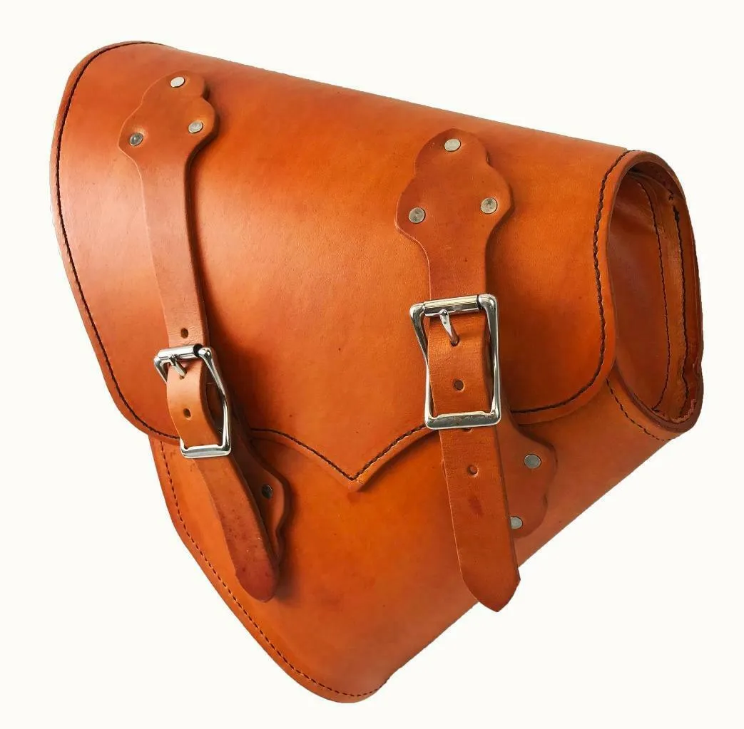 2000-2025 Harley Softail And Hardtail Saddle Bag Chopper Tan Leather MRC