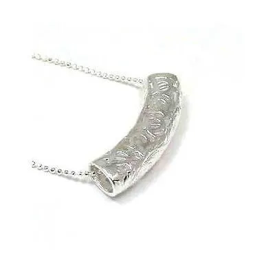 925 SILVER 2 SIDED HAWAIIAN HORIZONTAL HONU TURTLE SCROLL BARREL SLIDE PENDANT