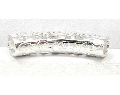 925 SILVER 2 SIDED HAWAIIAN HORIZONTAL HONU TURTLE SCROLL BARREL SLIDE PENDANT