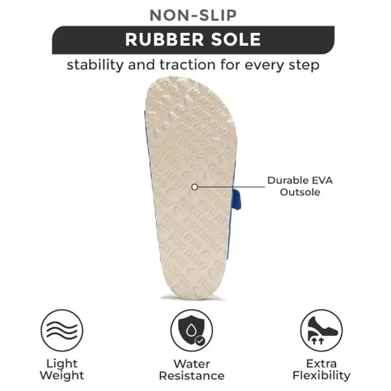 Adjustable Leather Flat Sandals With Textured Outsole