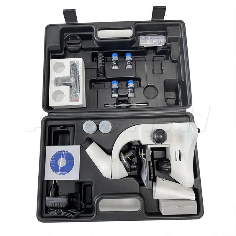 Albenth Portable Education Students Compound Microscope Kits with 1.3MP Camera and Video & Image Storage function