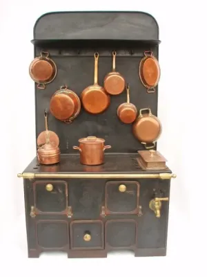 Antique French Child's Dolls Stove c 1870