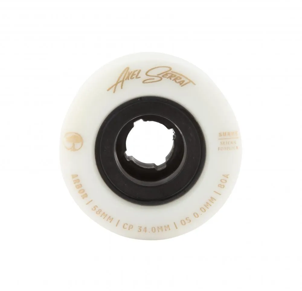 Arbor Signature Skateboard Wheels Suave Axel Serrat 80a - White