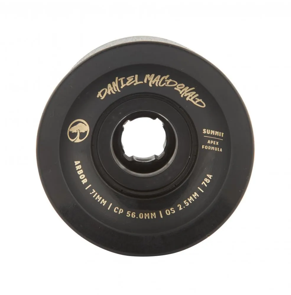 Arbor Signature Skateboard Wheels Summit Daniel MacDonald 78a - Black