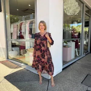 Ayleen Rose Print Dress