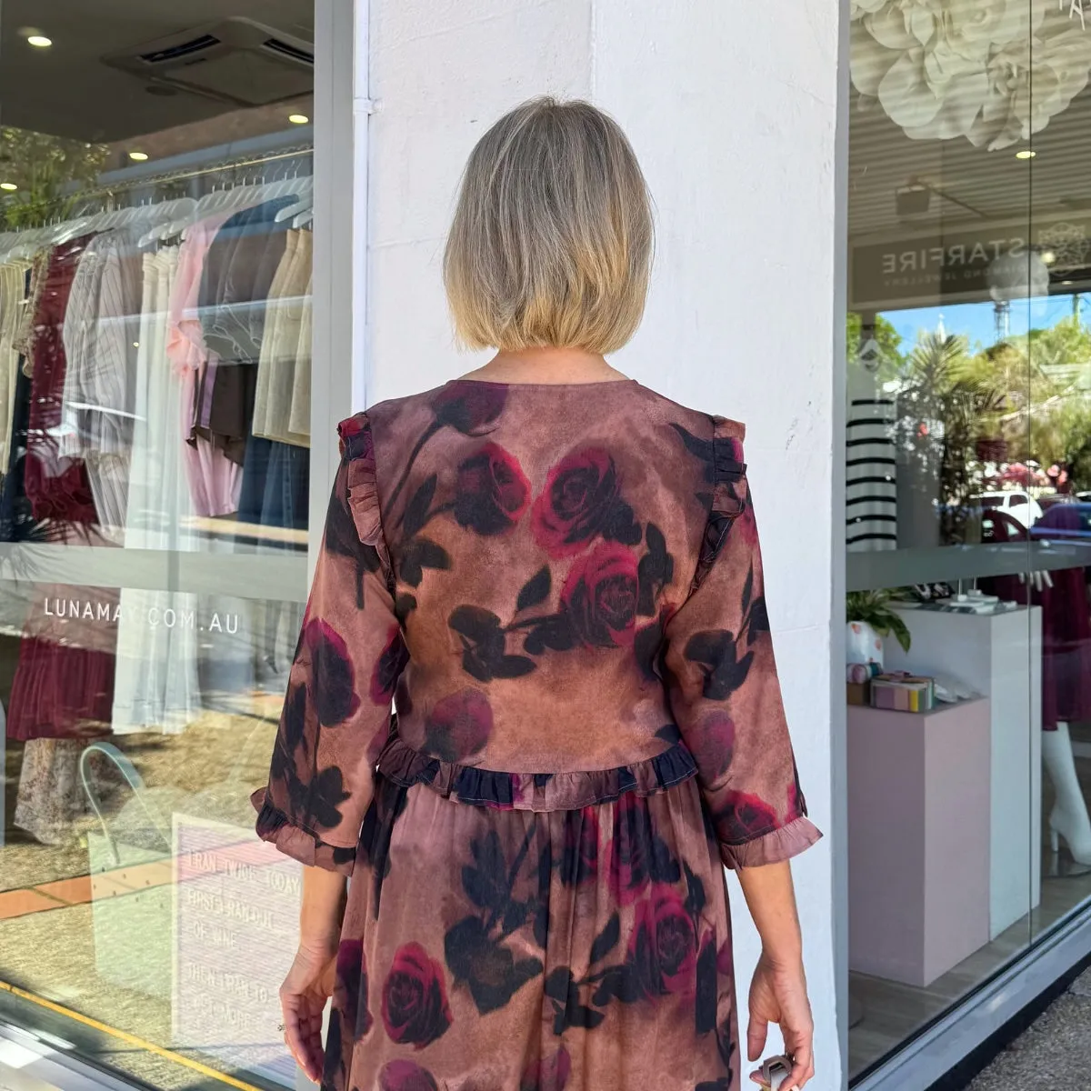 Ayleen Rose Print Dress