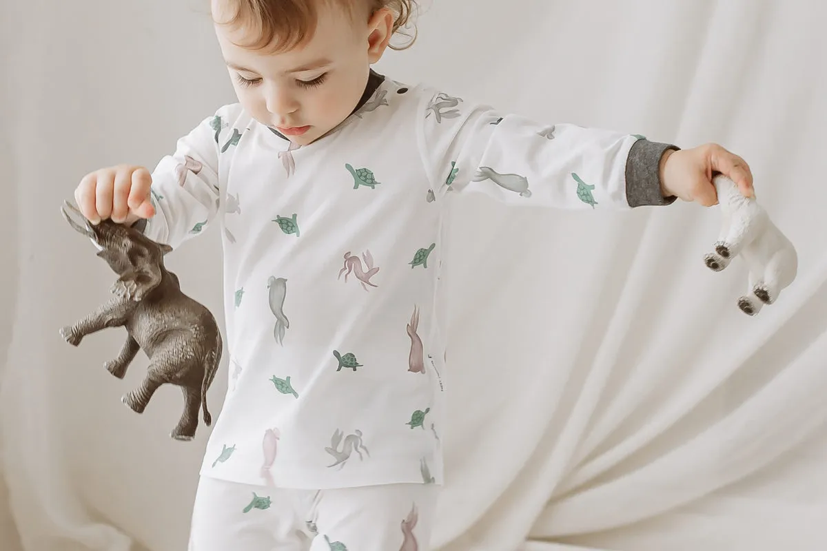 Bamboo Two-Piece Long Sleeve PJ Set - The Tortoise & The Hare