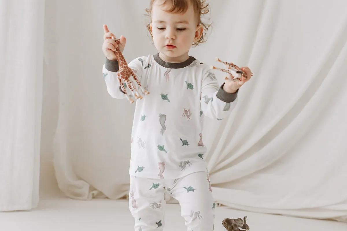 Bamboo Two-Piece Long Sleeve PJ Set - The Tortoise & The Hare