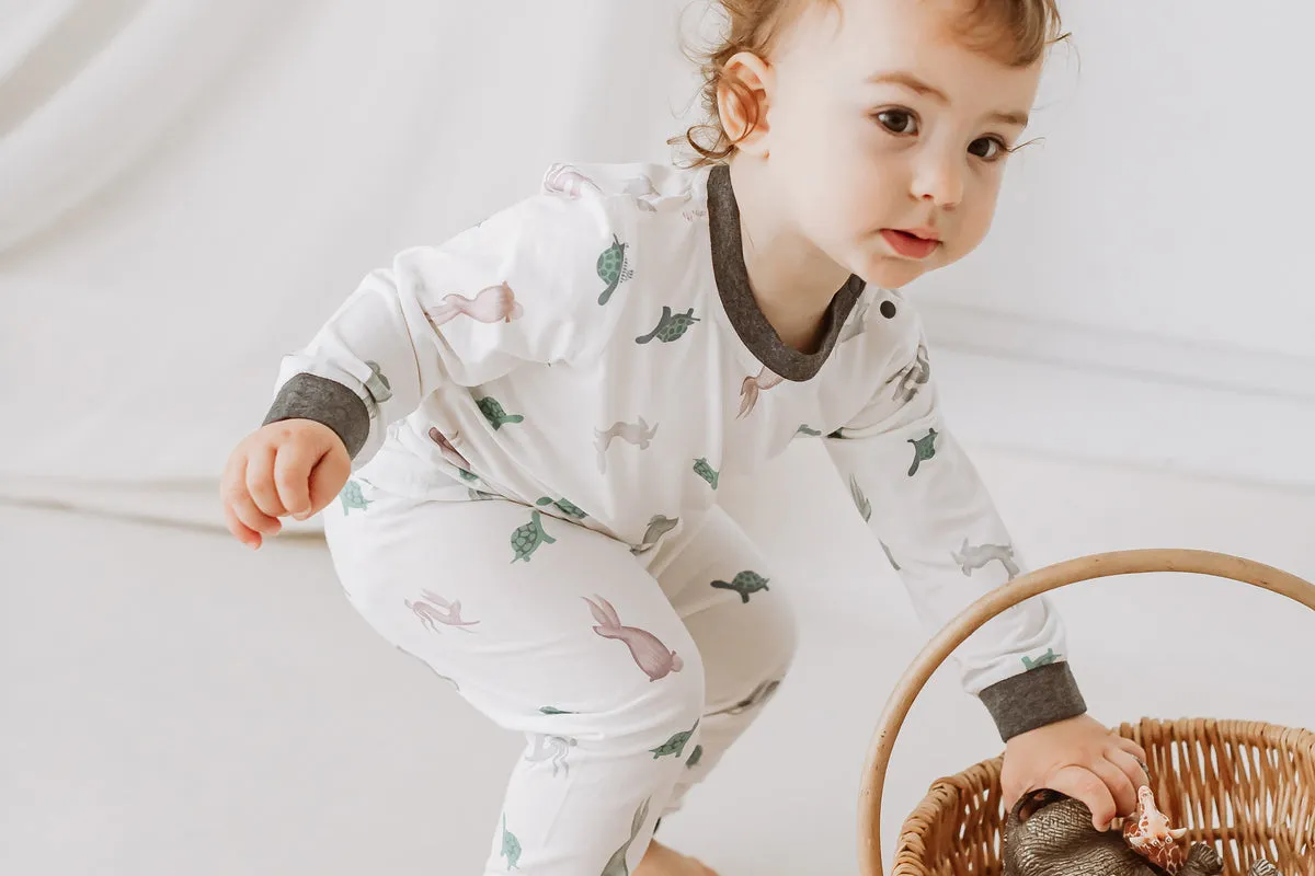 Bamboo Two-Piece Long Sleeve PJ Set - The Tortoise & The Hare