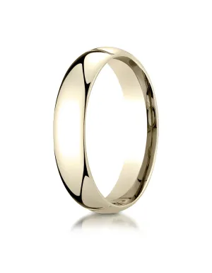 Benchmark 10K Yellow Gold 5mm Slightly Domed Standard Comfort-Fit Wedding Band Ring (Sizes 4 - 15 )