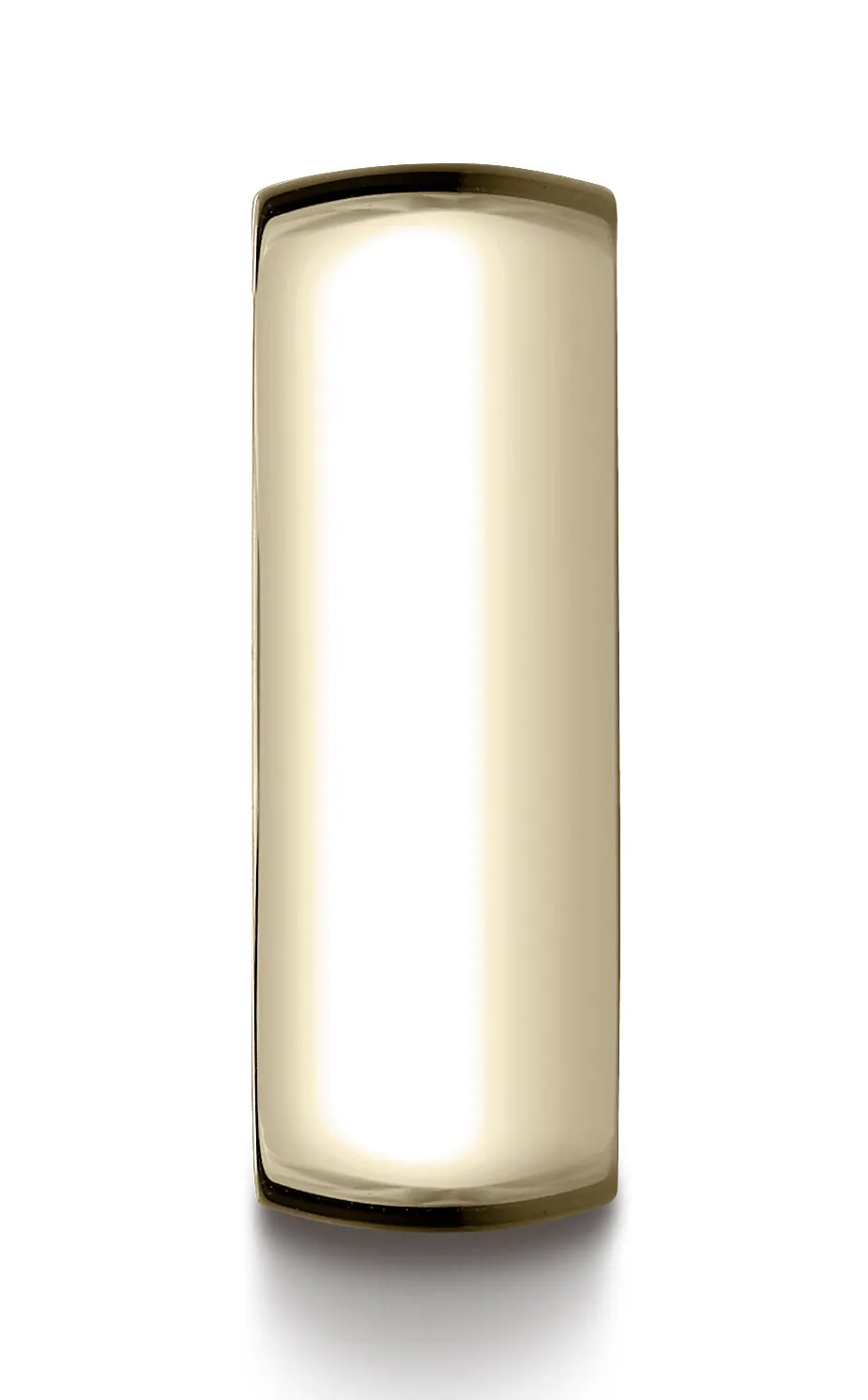 Benchmark 10K Yellow Gold 8mm Slightly Domed Standard Comfort-Fit Wedding Band Ring (Sizes 4 - 15 )