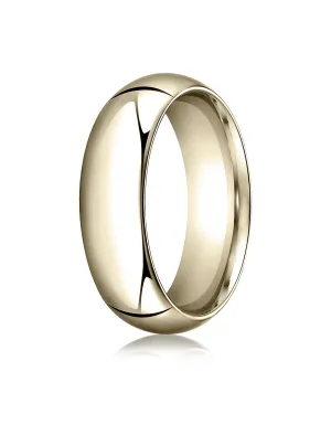 Benchmark 14K Yellow Gold 7mm High Dome Heavy Comfort-Fit Wedding Band Ring (Sizes 4 - 15 )