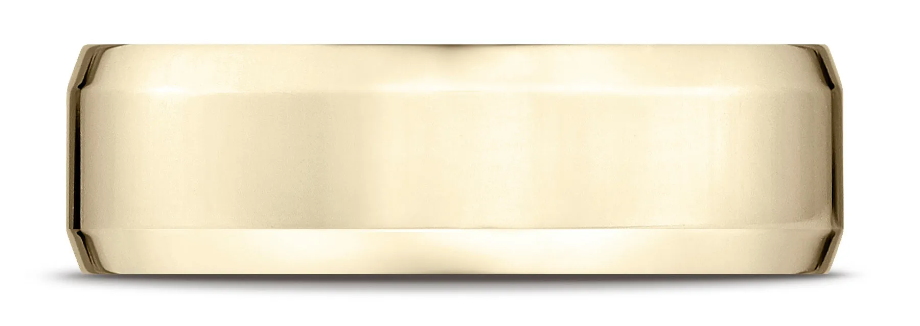 Benchmark 18k Yellow Gold 7mm Comfort-Fit High Polished Carved Design Band, (Sizes 4-15)