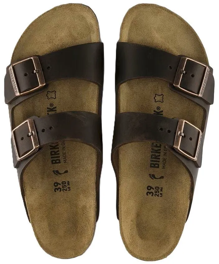 Birkenstock Arizona Sandals - Habana Oiled Leather | Comfortable Cork Footbed