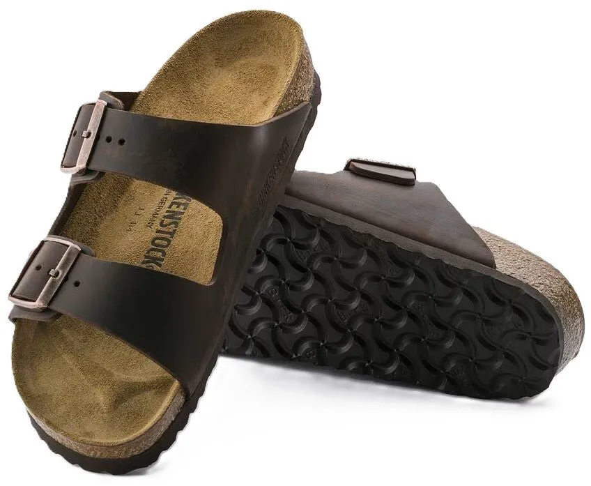 Birkenstock Arizona Sandals - Habana Oiled Leather | Comfortable Cork Footbed