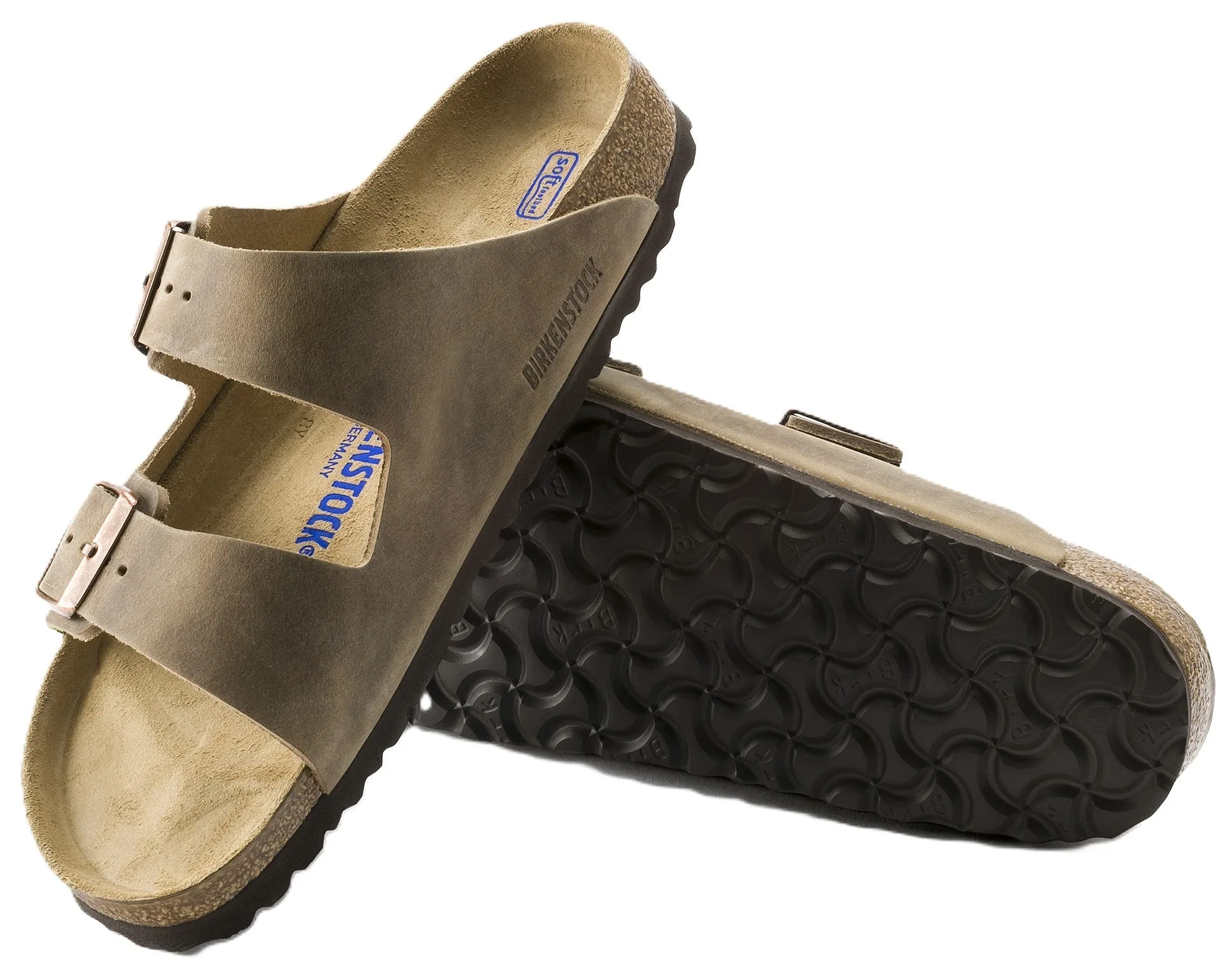 Birkenstock Arizona Sandals - Tobacco Brown Oiled Leather | Soft Footbed