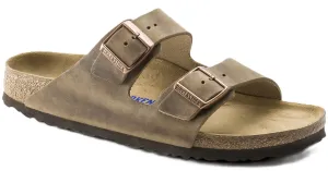 Birkenstock Arizona Sandals - Tobacco Brown Oiled Leather | Soft Footbed