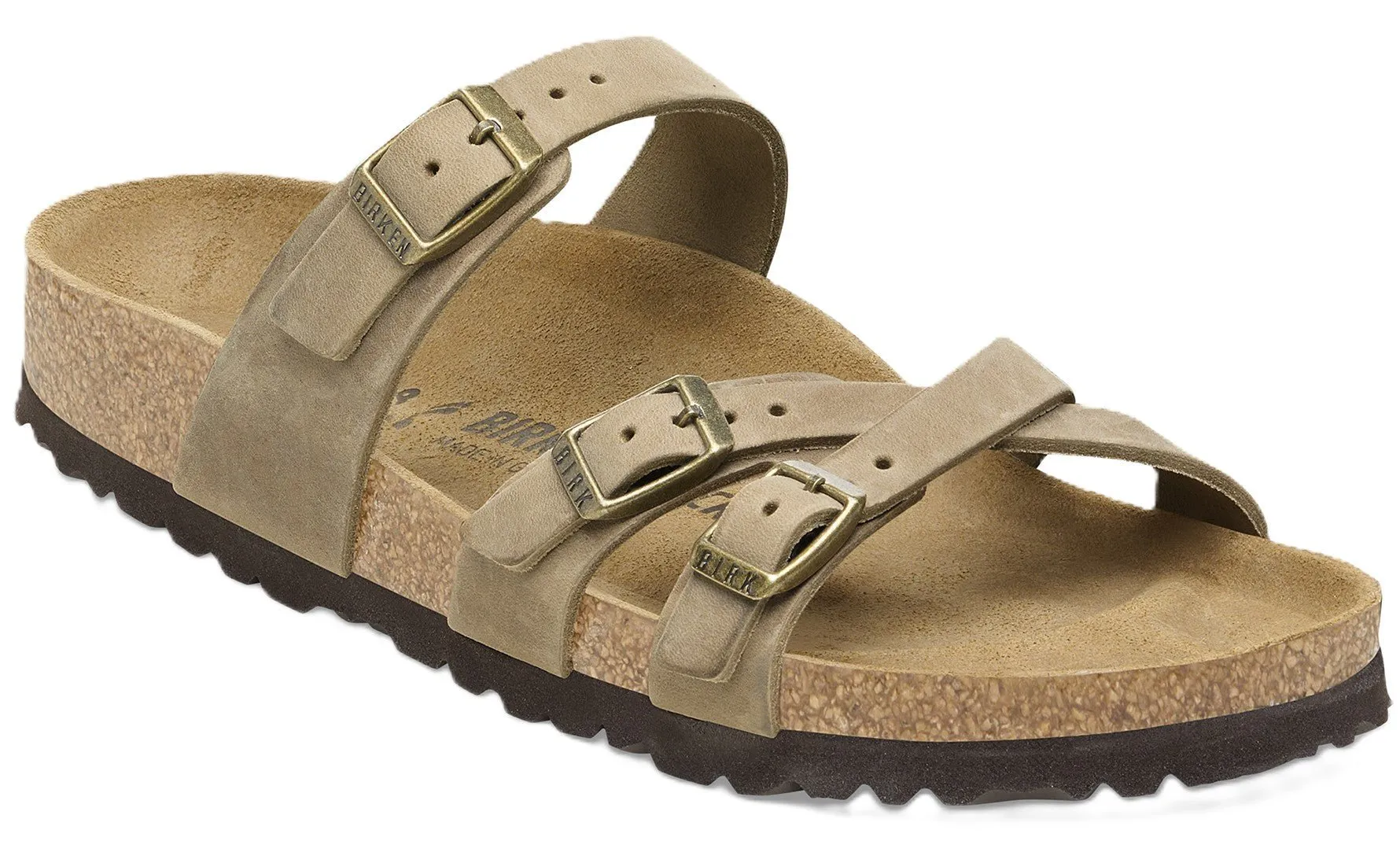 Birkenstock Franca Sandals - Tobacco Brown Oiled Leather | Comfortable Cork Footbed