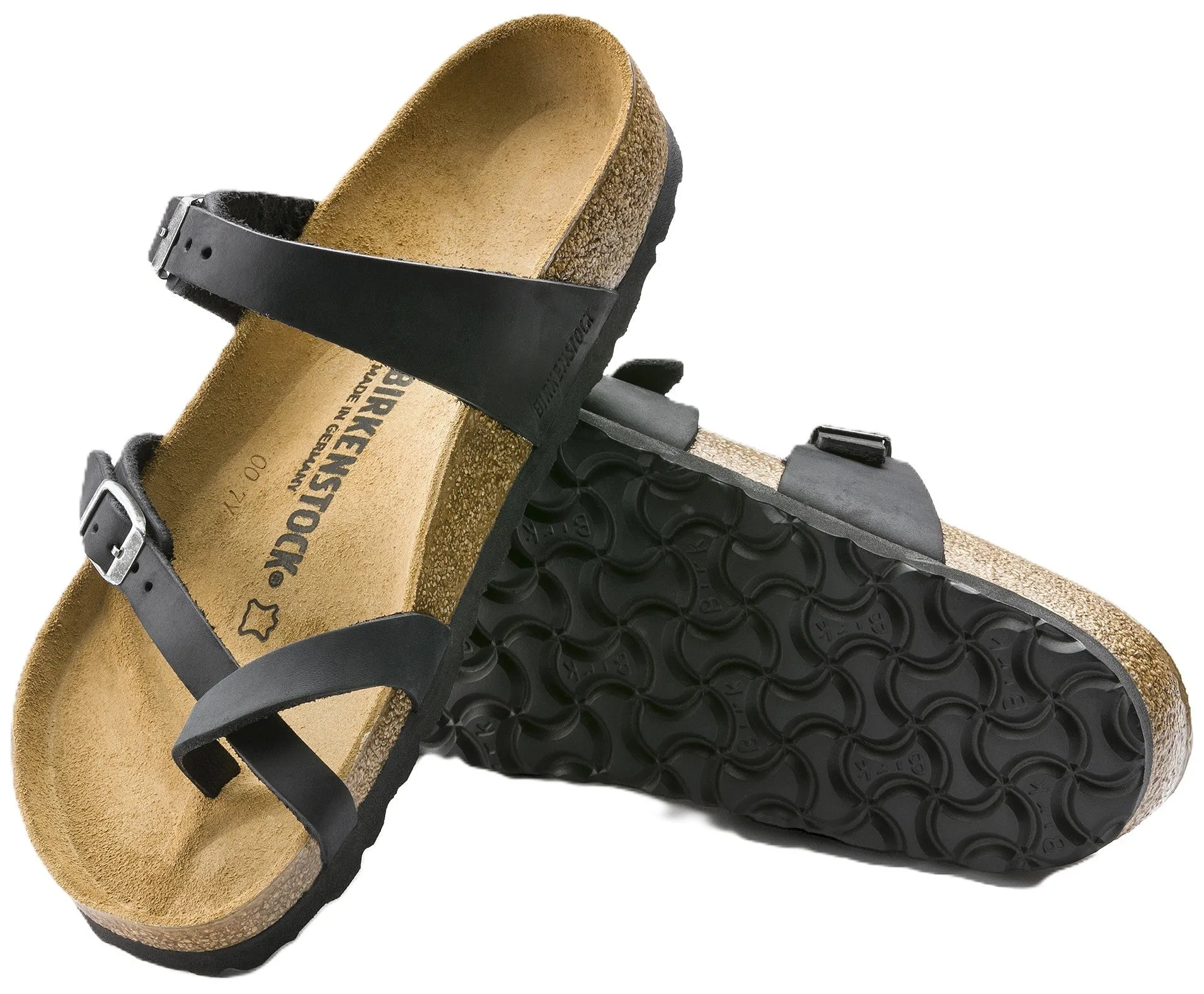 Birkenstock Mayari Sandals - Black Oiled Leather | Comfortable Cork Footbed
