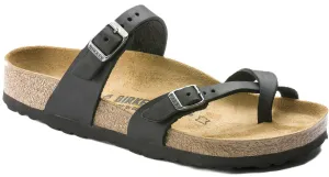 Birkenstock Mayari Sandals - Black Oiled Leather | Comfortable Cork Footbed