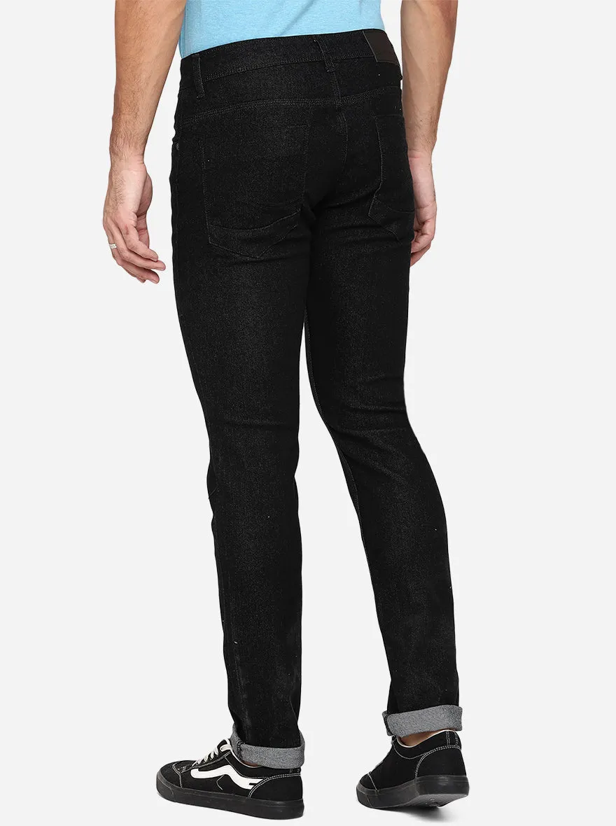 Black Washed Narrow Fit Jeans | Greenfibre