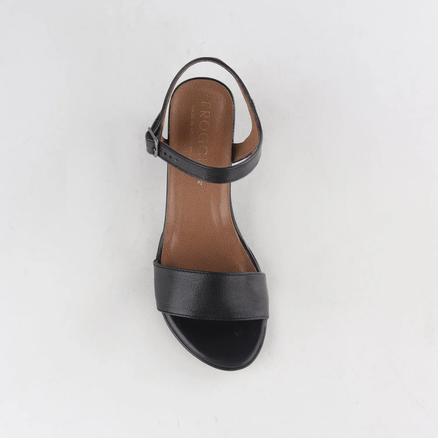 Block Heel Slingback Sandal in black - 12549