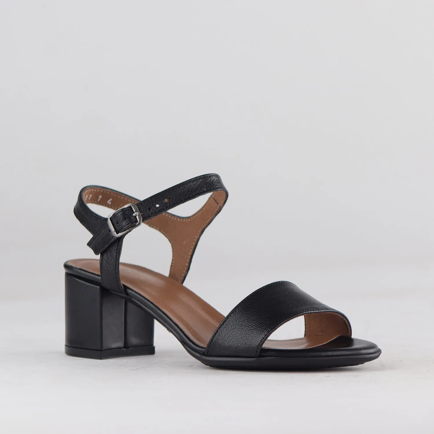 Block Heel Slingback Sandal in black - 12549