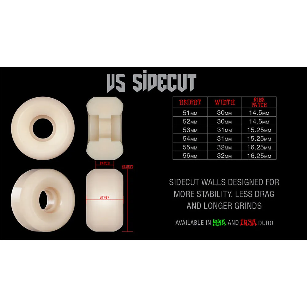 Bones - XF Decenzo Cat Eye Cacti 54MM 99A V5 Sidecut Skateboard Wheels