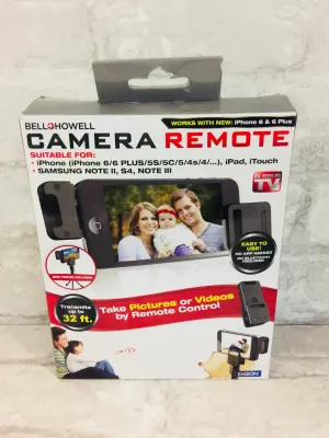 Brand new Bell   Howell EyeClick Shutter Camera Remote W/Mini tripod - Takes Pics & Video by Remote Control so you can all be included! Easy to use, bluetooth not needed!