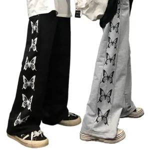 Butterfly Jogging Y2K Streetwear and Gothic Style