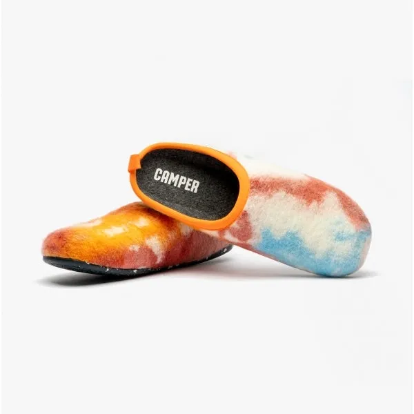 Camper WABI Womens Mule Slippers Orange/Blue