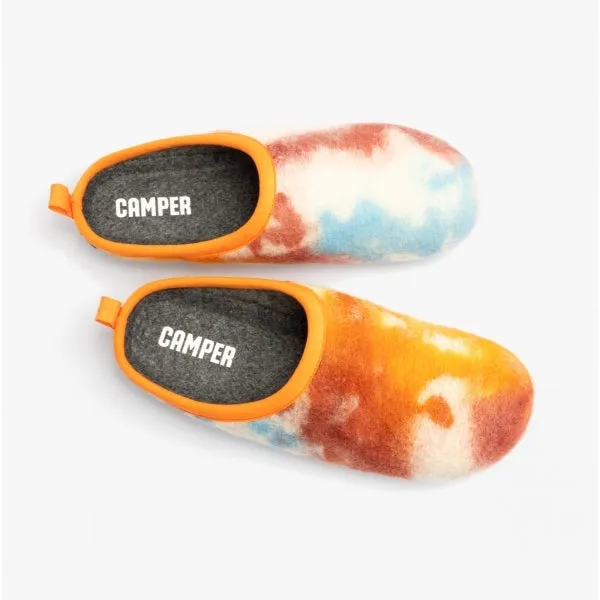 Camper WABI Womens Mule Slippers Orange/Blue