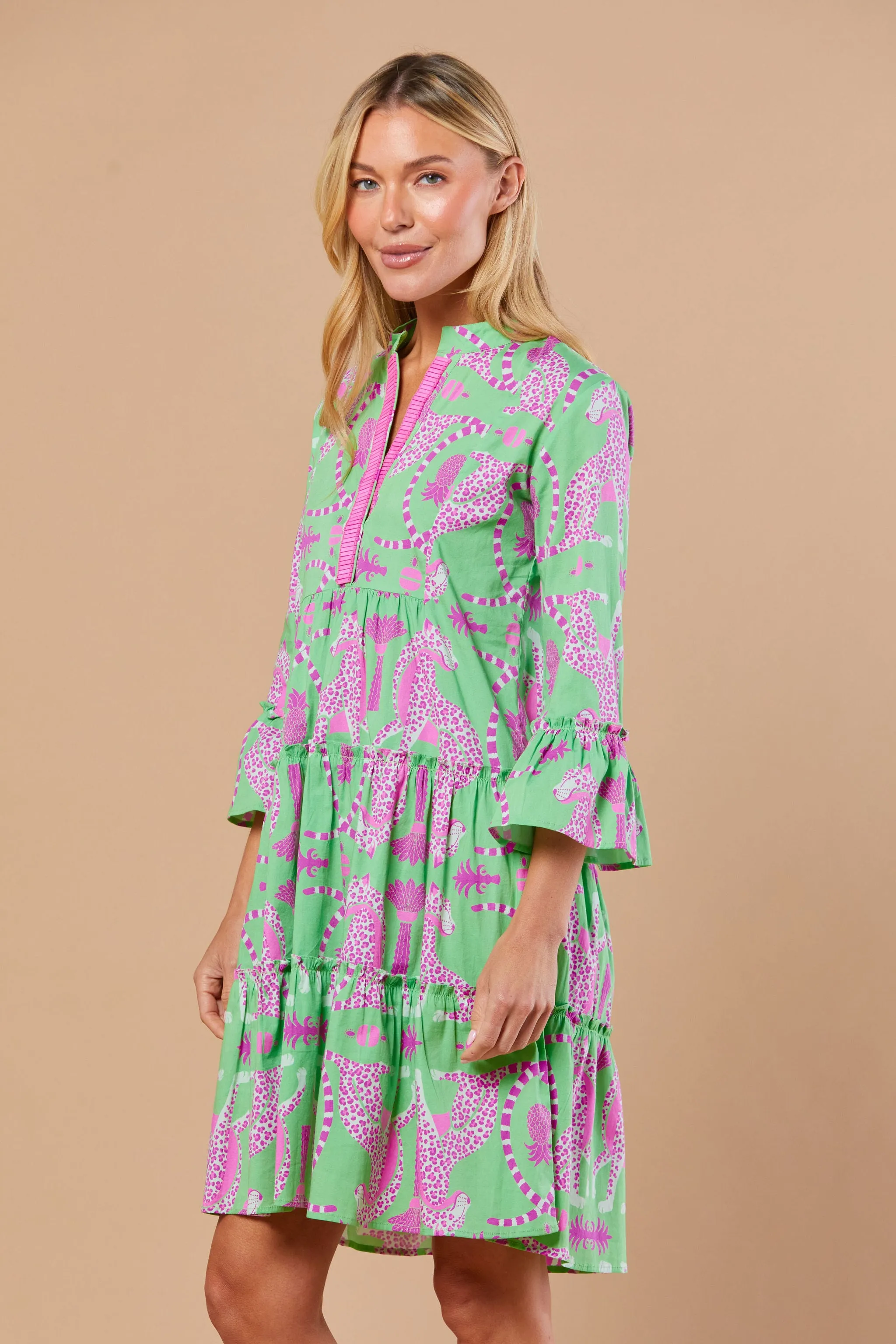 Caty Dress in Kiwi Prowess