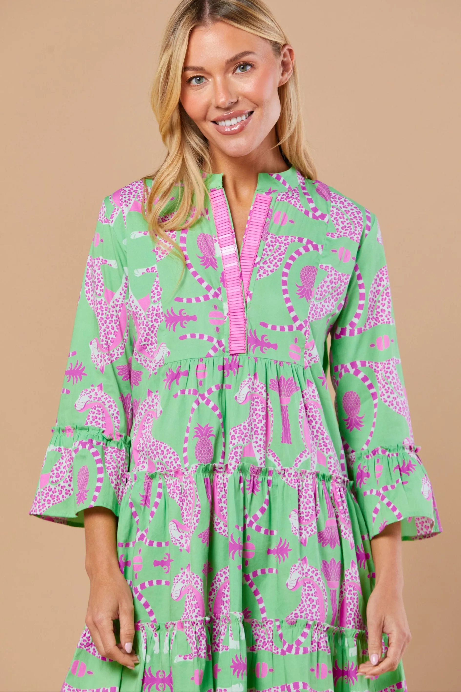 Caty Dress in Kiwi Prowess
