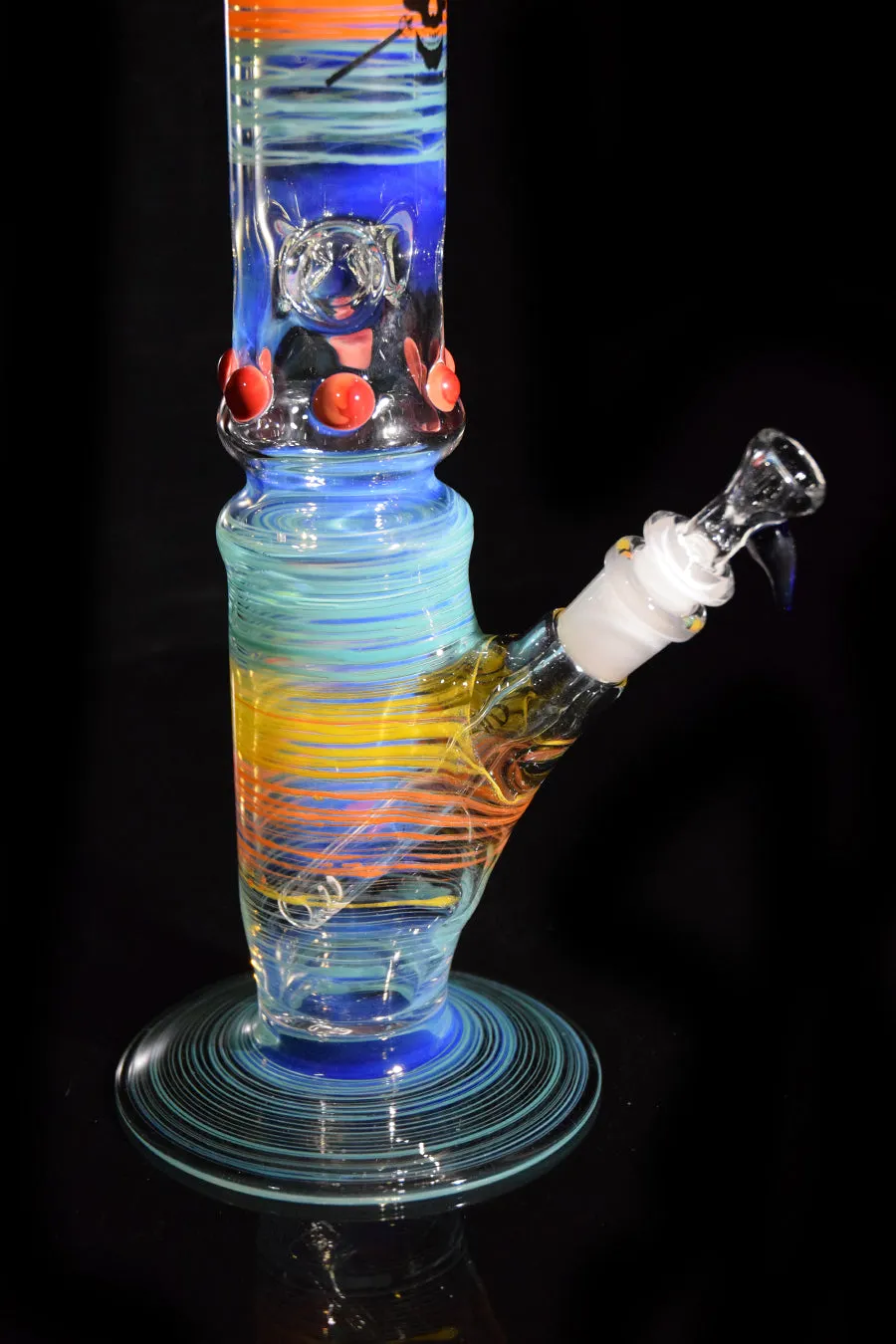 Colorful Band Wrapped Bong in Old School Style by Phil Sundling