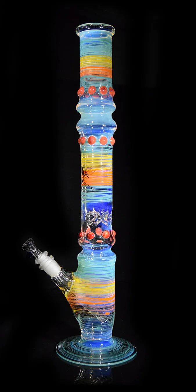 Colorful Band Wrapped Bong in Old School Style by Phil Sundling