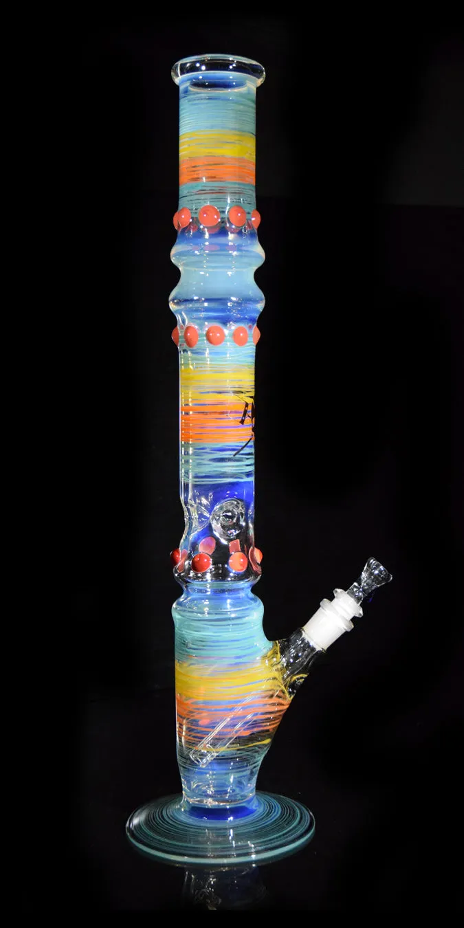 Colorful Band Wrapped Bong in Old School Style by Phil Sundling