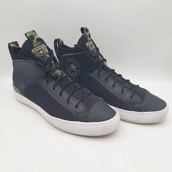 CONVERSE Chuck Taylor All Star Ultra Mid Sneakers in Black &amp; Camo (Men's US 8)