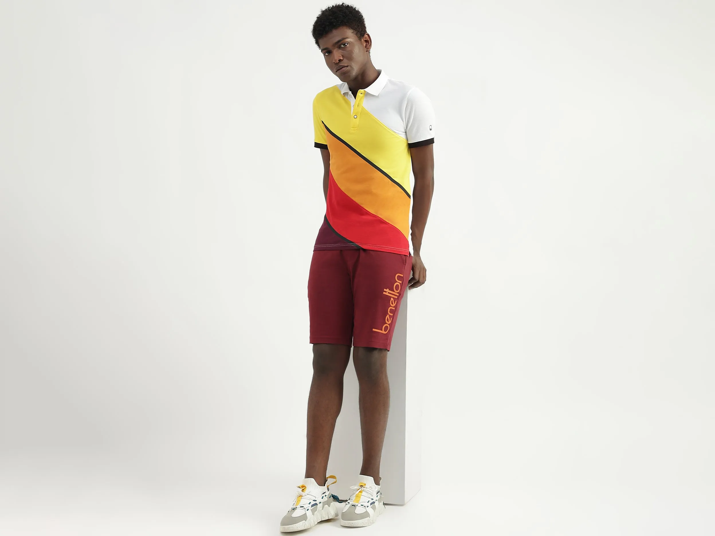 Cotton Printed Polo Collar Mens T-shirts