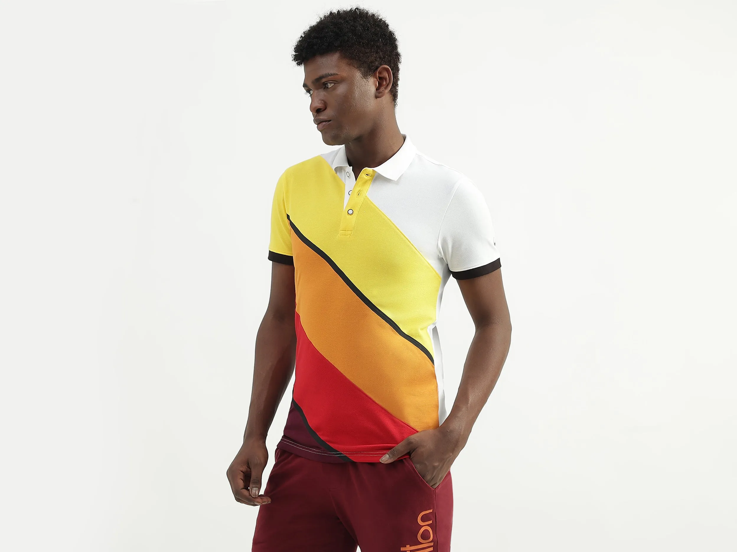Cotton Printed Polo Collar Mens T-shirts