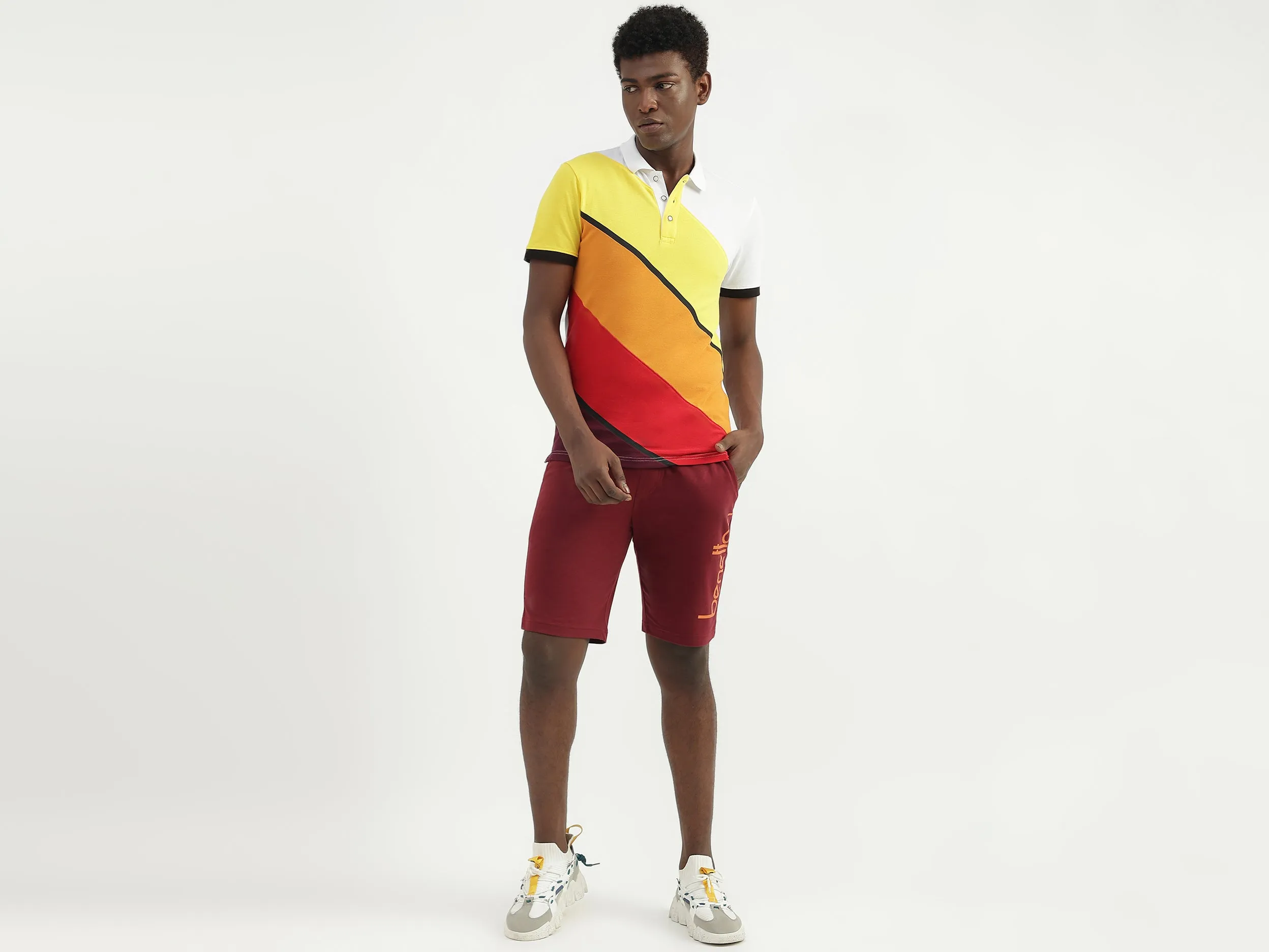 Cotton Printed Polo Collar Mens T-shirts